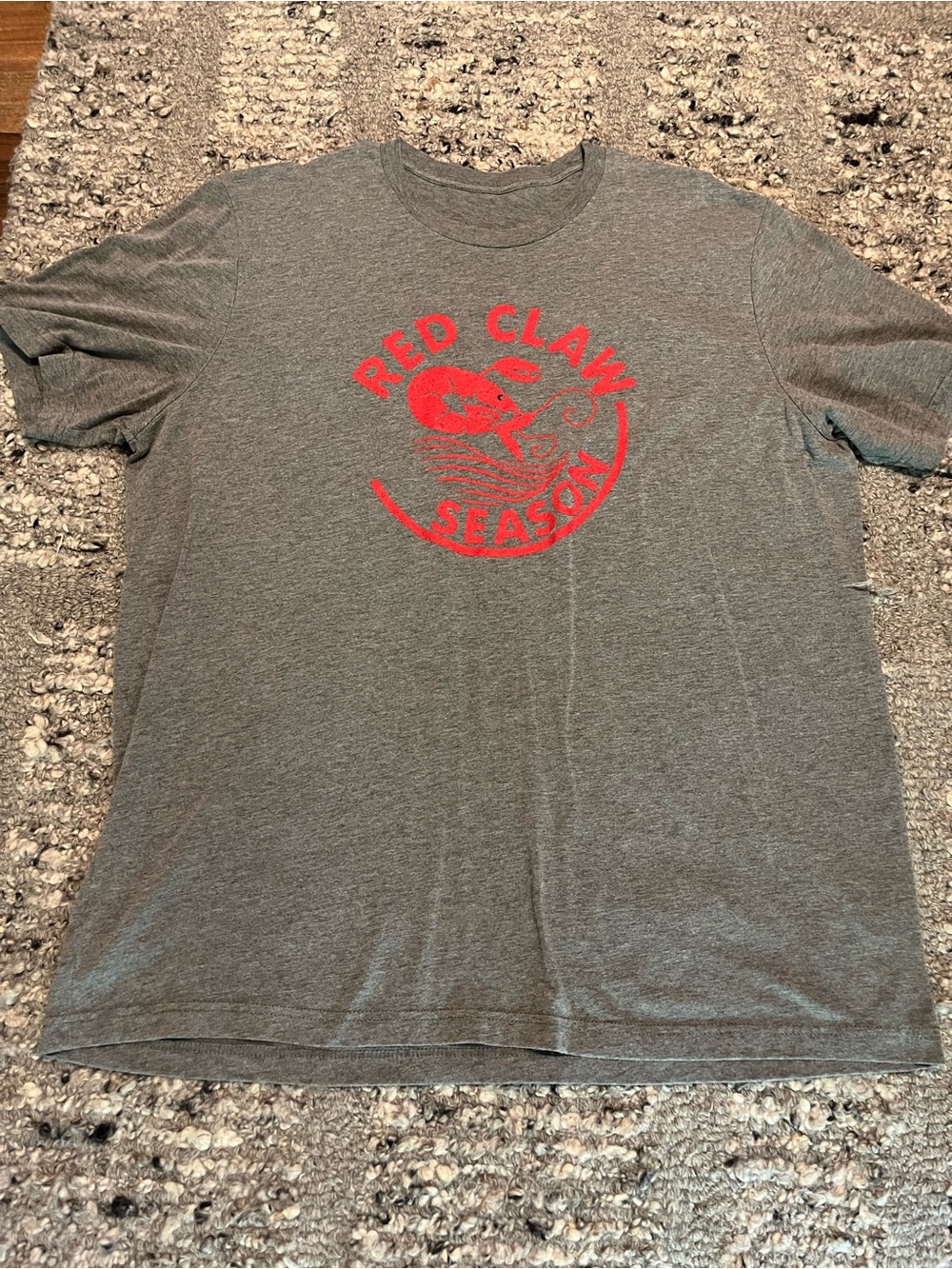 Red Claw Season Gray Graphic Tee - Unbranded